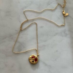 July 31th birthstone necklace Gold-plated 20”